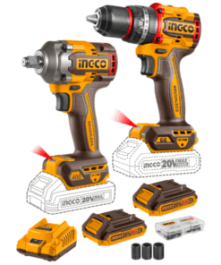 Combo 2 Herramientas Inalámbricas: Llave de Impacto 400NM + Taladro Atornillador Percutor de Impacto 66NM + 2 Baterías 2AH + Cargador